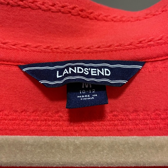 Lands’ End Braided Striped Top Pink - Picture 7 of 8